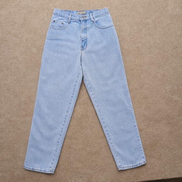 Vintage County Seat High Rise Relaxed Mom Jeans 5/6S Light Wash Y2K Baggy USA - Picture 2 of 6